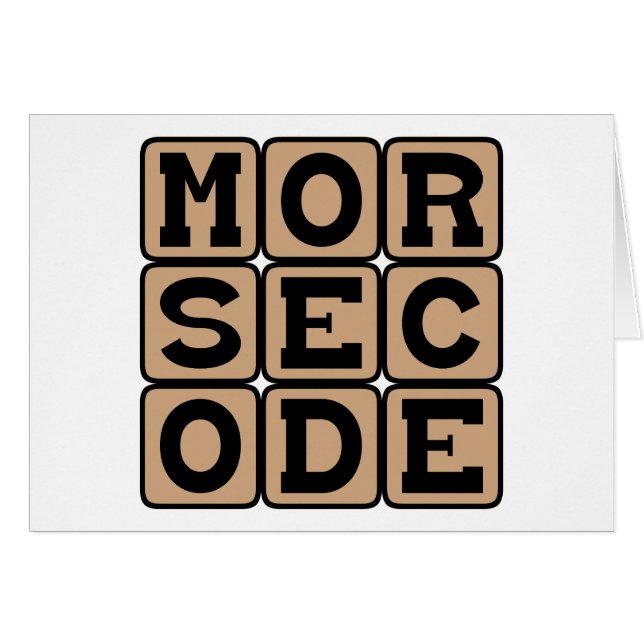 Code Morse, Système de Points et Tirets (Devant horizontal)