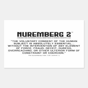 Code Nuremberg 1947 A. 1 Stickers Rectangulaires