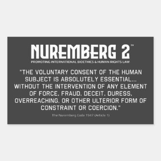 Code Nuremberg 1947 A. 1 Stickers Rectangulaires