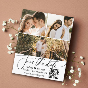 code qr 3 collage de photos invitation save the da