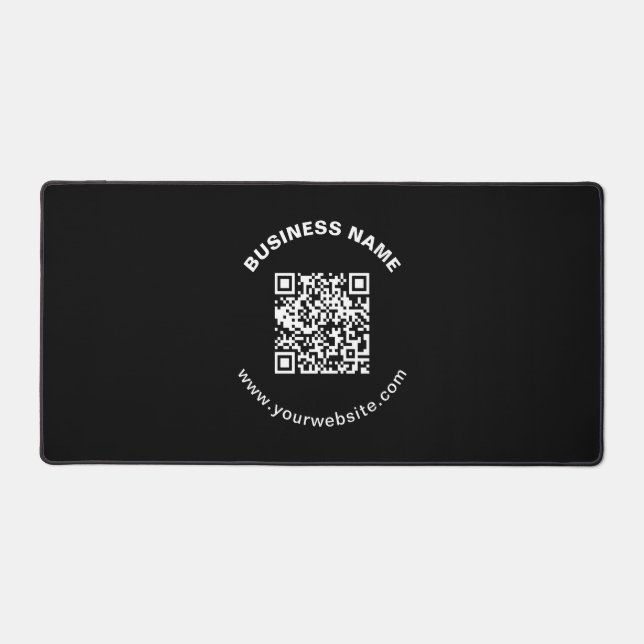 Code QR avec nom d'entreprise Texte circulaire gra (Recto)