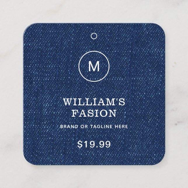Code QR | Balise de Étiquette de vêtements bleus P (Devant)