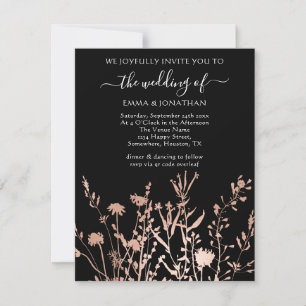 Code QR Budget Fleurs de Prairie Noir Blanc