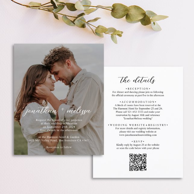 Code QR BUDGET Tout en Un Élégant Mariage Élégant (Créateur téléchargé)