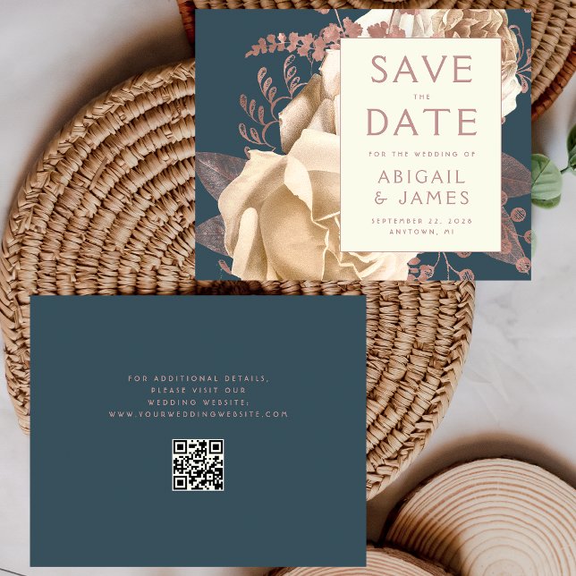 Code QR budgétaire Fleurs de mariage sarcelle Enre (Créateur téléchargé)