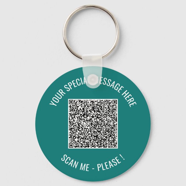 Code QR Cadeau de Porte-Clés Surprise Message Text (Recto)