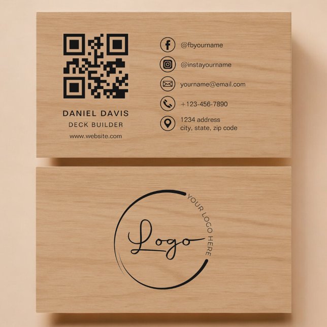 Code QR Carte de Visite Constructeur de Terrasse e (Créateur téléchargé)