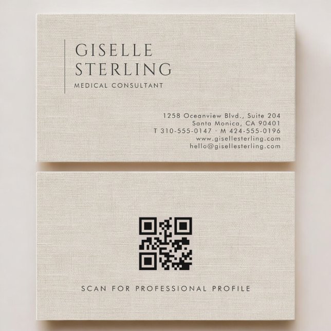 Code QR Carte de visite Consultant Médical Lin neu (Créateur téléchargé)