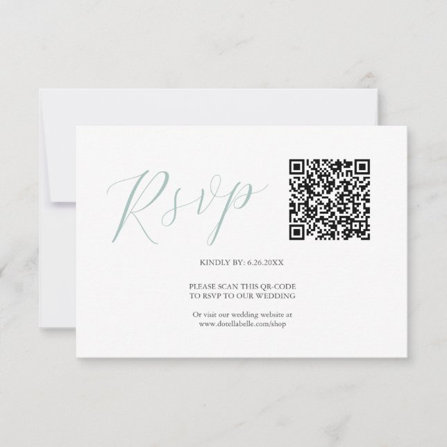 Code QR Cartes RSVP simples (Devant)