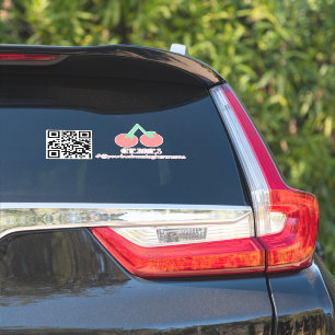 Code QR Cerises Nom de l'entreprise Autocollant de