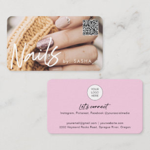 Code QR clous photo cartes de visite