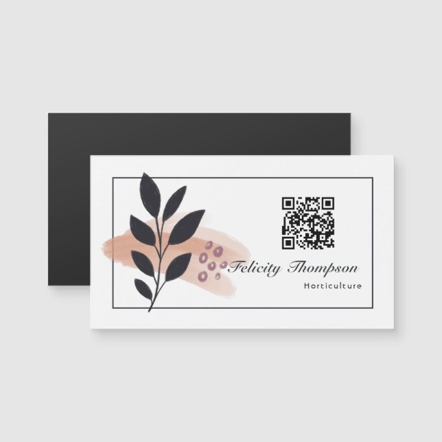 Code QR Collage Traits de Pinceau Tendance Entrepr (Devant / Derrière)