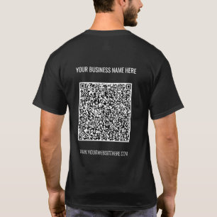 Code QR coloré avec T-shirt professionnel texte pe