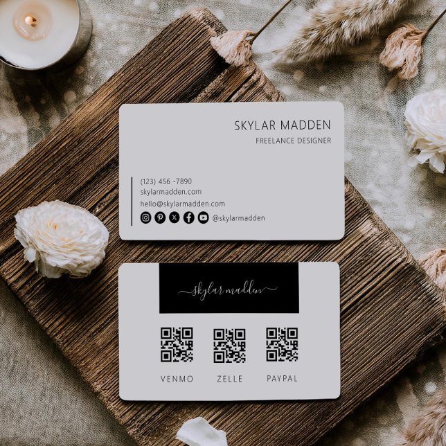 Code QR d'analyse de paiement Carte de visite indé (Créateur téléchargé)