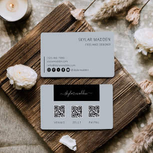 Code QR d'analyse de paiement Carte de visite indé