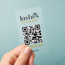 Code QR d'artiste de cils minimaliste gras