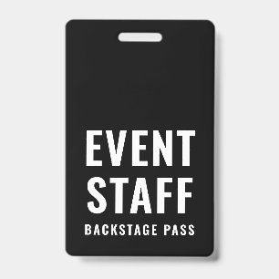 Code QR de badge d'accès aux coulisses pour le per