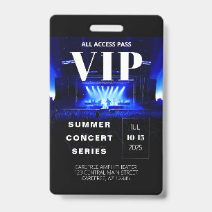 Code QR de badge de concert VIP Backstage