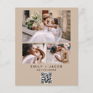 Code QR de budget Mariage minimaliste Terracotta P