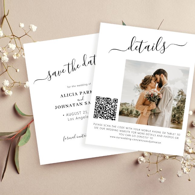 Code QR de budget photo élégant mariage enregistre (Créateur téléchargé)