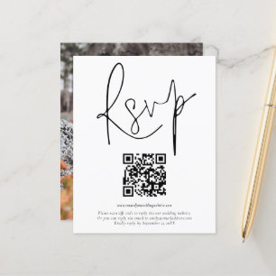 Code QR de budget Script Photo Réponse de mariage