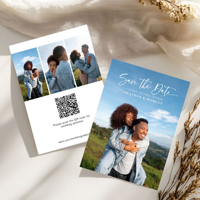 Code QR de calligraphie simple et élégant à 4 phot (Créateur téléchargé)