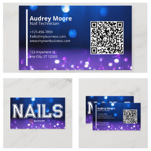Code QR de carte de visite de studio de manucure