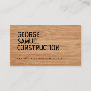 Code QR de carte de visite en bois de construction