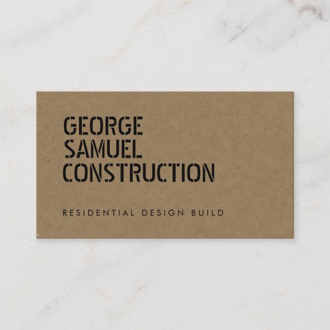 Code QR de carte de visite en tan construction mou (Devant)
