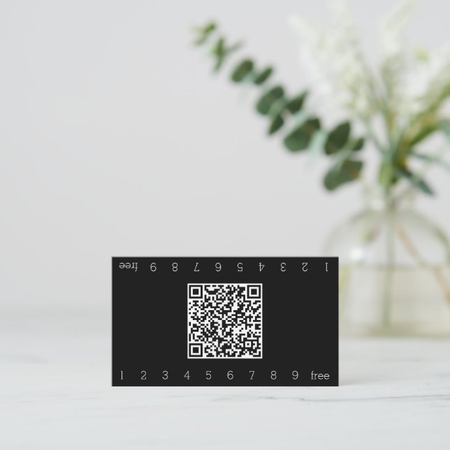 Code QR de fidélité double numéro simple (Debout devant)