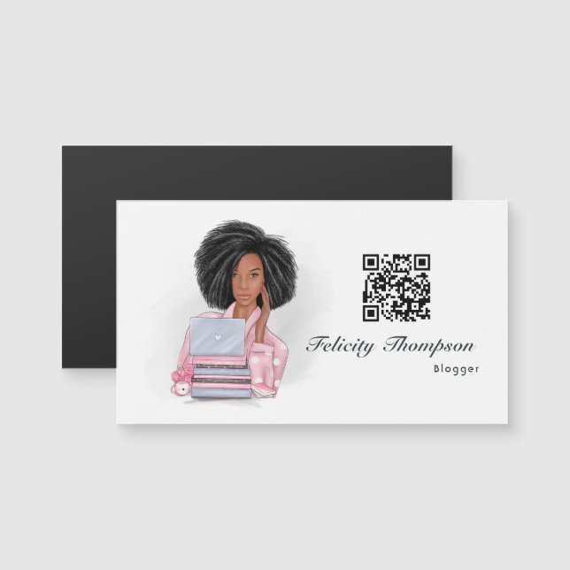 Code QR de la blogueuse patronne (Devant / Derrière)