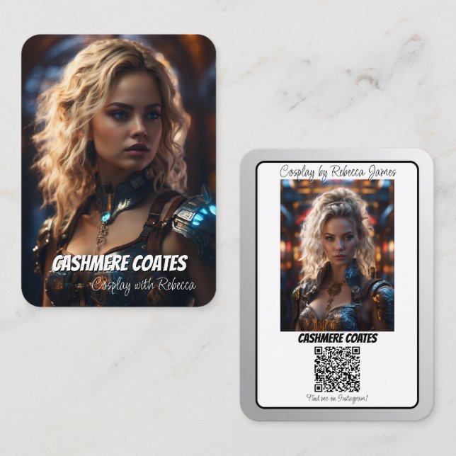 Code QR de la carte de visite de connexion Cosplay (Devant / Derrière)
