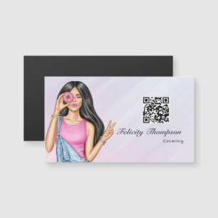 Code QR de la dame de pâtisserie fantaisiste pour
