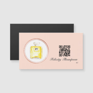 Code QR de l'artiste de maquillage rose or et rose