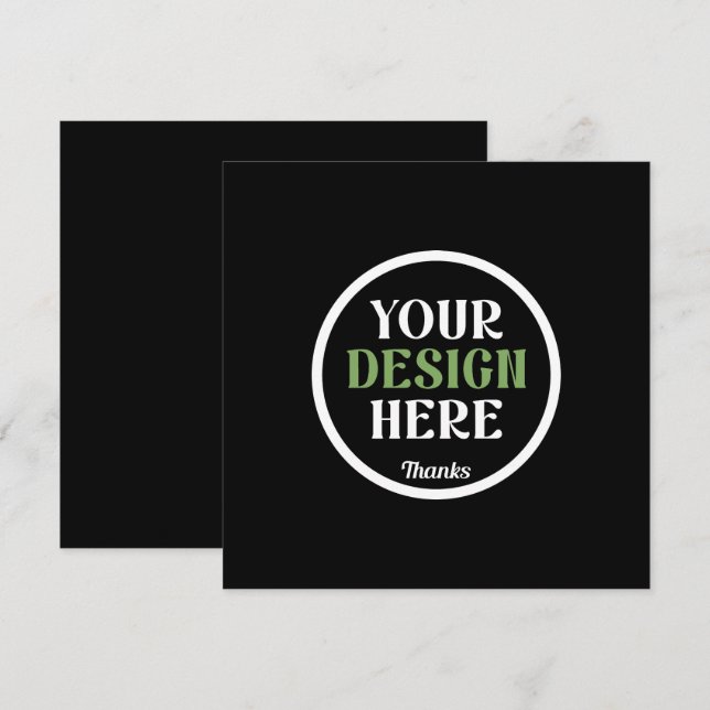 Code QR de logo noir personnalisé pour la marque c (Devant / Derrière)