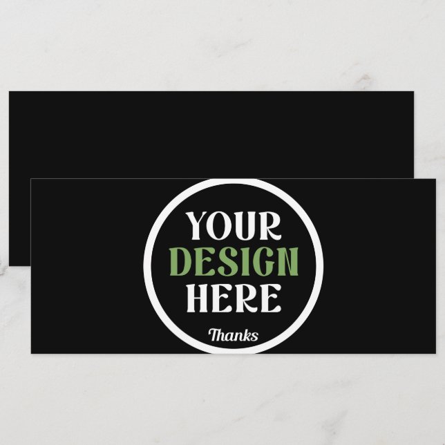 Code QR de logo noir personnalisé pour la marque c (Devant / Derrière)