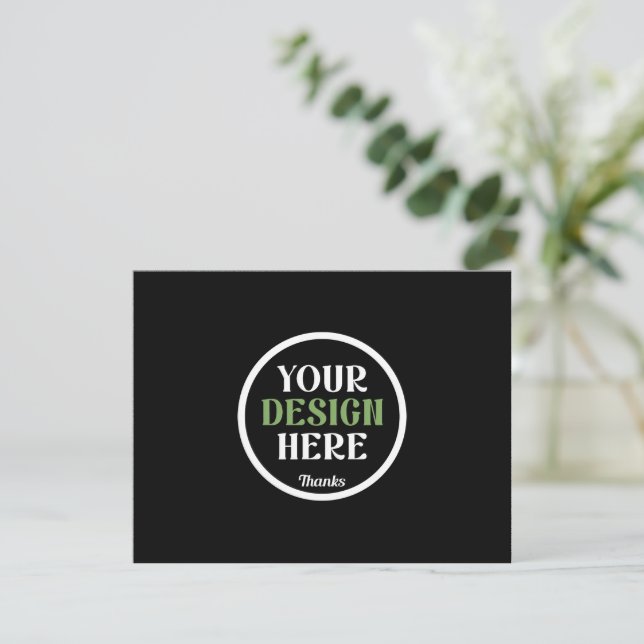Code QR de logo noir personnalisé pour la marque c (Debout devant)