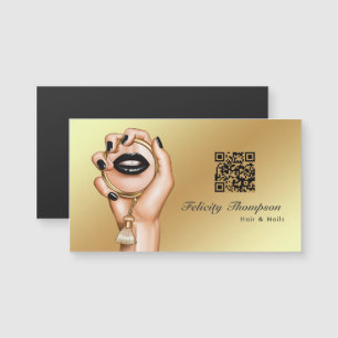 Code QR de maquilleuse Noir et Or