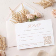 Code QR de mariage élégant minimaliste calligraphi