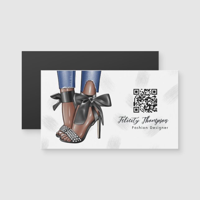 Code QR de mode Glam Chic (Devant / Derrière)