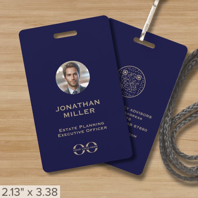 Code QR de photo personnalisée Badge d'ID employé (Créateur téléchargé)