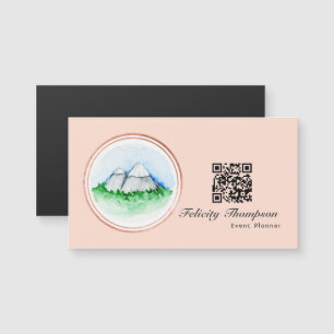 Code QR de planificateur d'événement Rose Gold et
