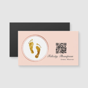 Code QR de planificateur d'événement Rose Gold et
