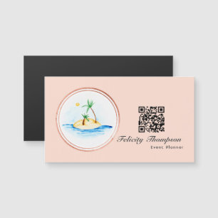 Code QR de planificateur d'événement Rose Gold et 