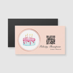 Code QR de planificateur d'événement Rose Gold et