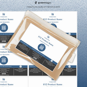 Code QR de point bleu minimal grand Étiquette de p