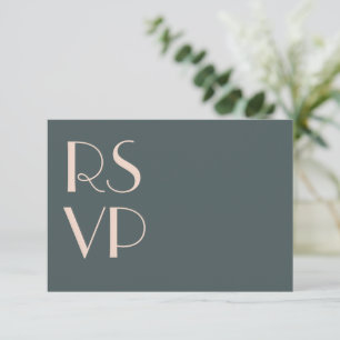 Code QR de réponse au mariage Art Déco sarcelle mi
