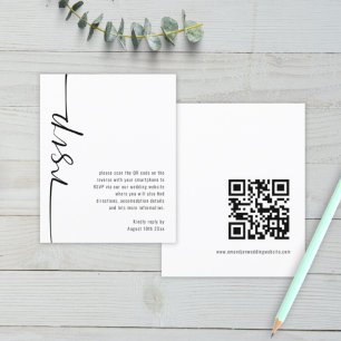 Code QR de réponse de mariage à budget modéré pour