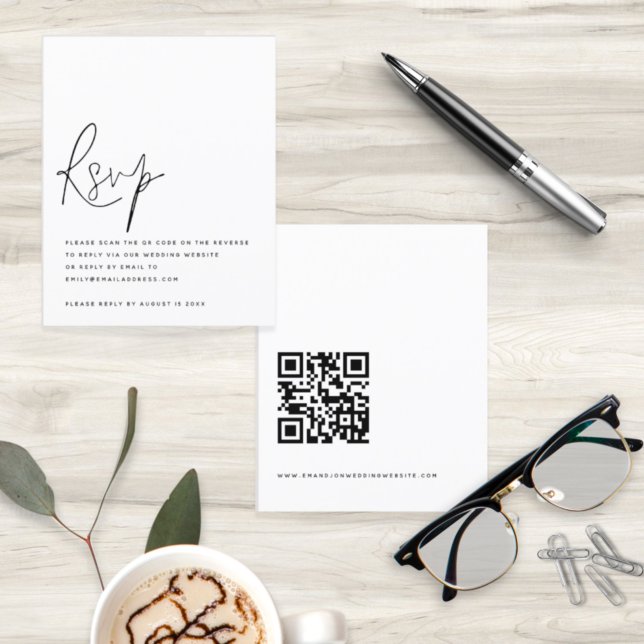 Code QR de réponse de mariage avec enveloppe pour  (Créateur téléchargé)