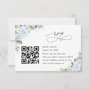 Code QR de réponse pour un site web de mariage ave